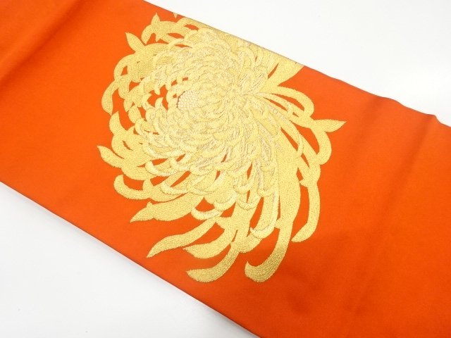 JAPANESE KIMONO / NAGOYA OBI / WOVEN KIKU 